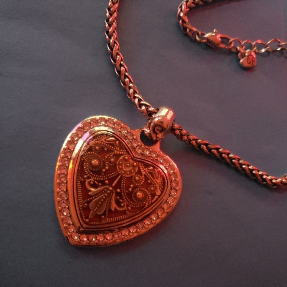 Brighton DEVOTION HEART RED SONG Crystals Necklace 😍 GORGEOUS! - Picture 6 of 10